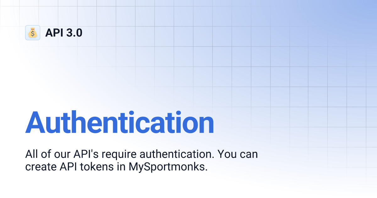 Authentication | API 3.0