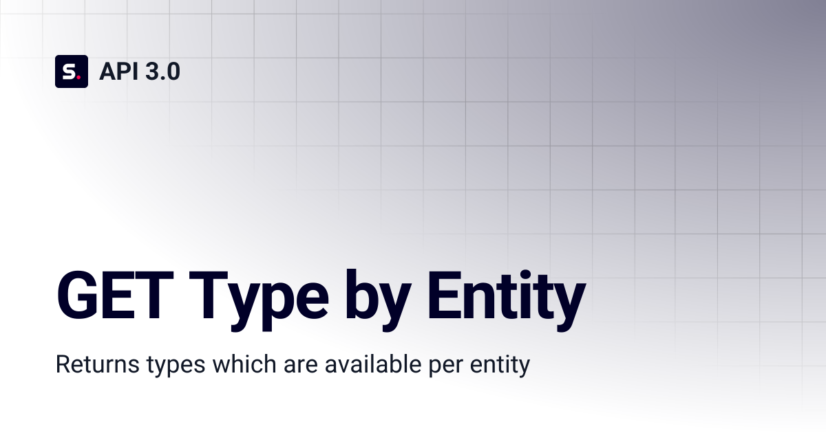 GET Type by Entity | Core API 3.0 | API 3.0