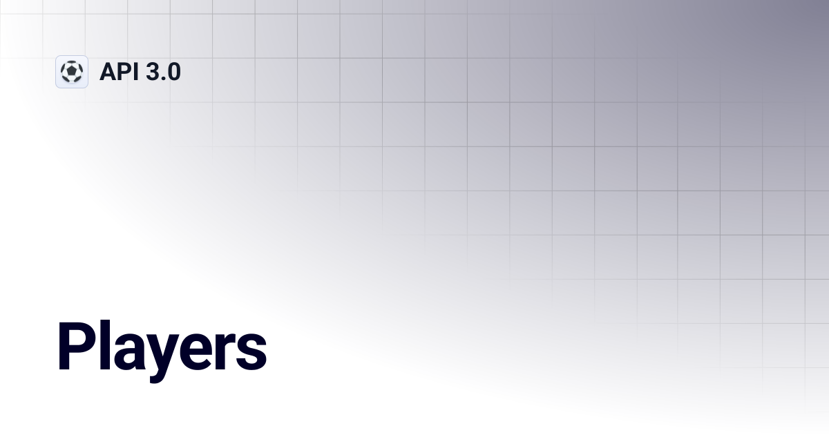 Players | API 3.0