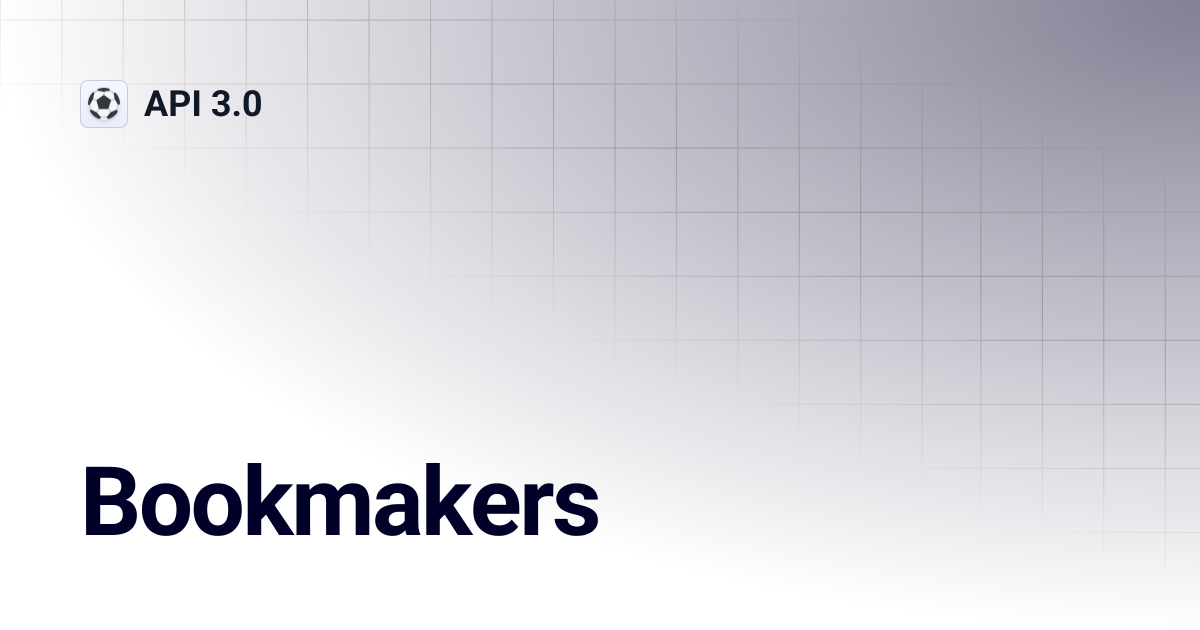 Bookmakers | API 3.0