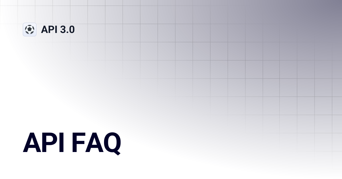 API FAQ | API 3.0