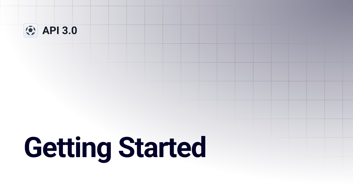 Getting Started | API 3.0